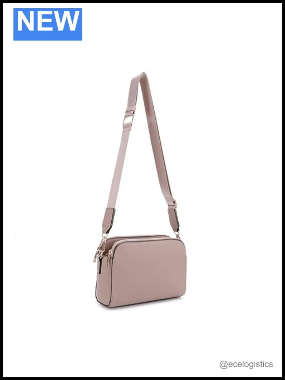 Triple Zip Crossbody Concealed Carry Bag Small Camera Purse Nylon